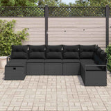 Sofa Set with Cushion 6 pcs Poly Rattan