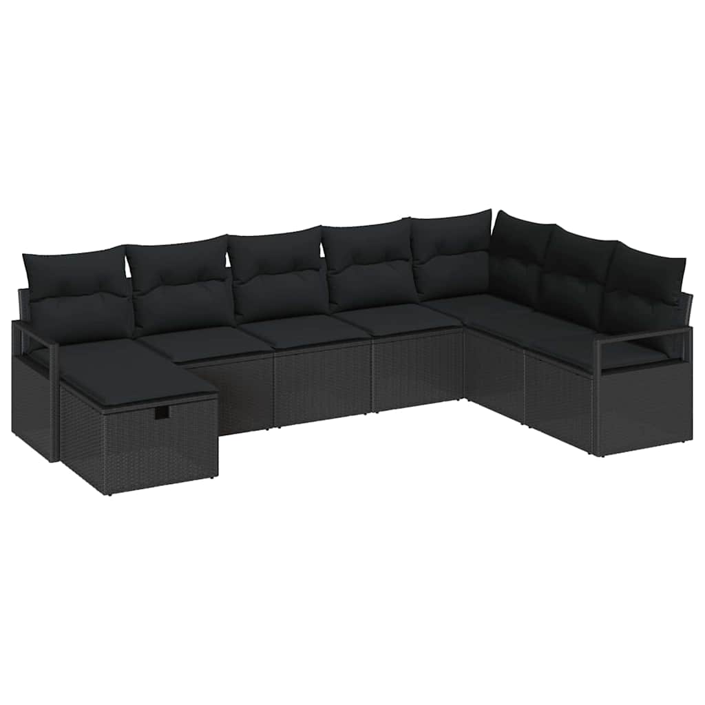 Sofa Set with Cushion 6 pcs Poly Rattan