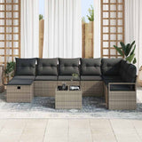 Sofa Set with Cushion 6 pcs Poly Rattan