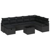 Sofa Set with Cushion 6 pcs Poly Rattan