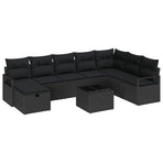 Sofa Set 6 pcs Poly Rattan