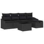 Sofa Set 6 pcs Poly Rattan