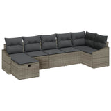 Sofa Set with Cushion 8 pcs Poly Rattan