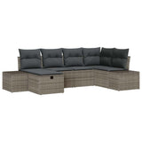 Sofa Set with Cushion 7 pcs Poly Rattan