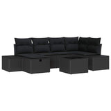 Sofa Set with Cushion 6 pcs Poly Rattan