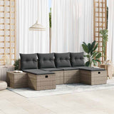 Garden Sofa Set 6 pcs Grey 55 x 62 x 69 cm Poly rattan