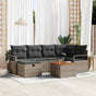 Garden Sofa Set 7 pcs Grey Poly rattan