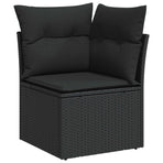 Garden Sofa Set 13 pcs Black Poly Rattan