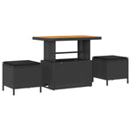 Garden Sofa Set 13 pcs Black Poly Rattan