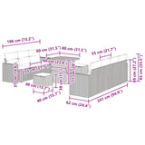 Garden Sofa Set Height-Adjustable 10 pcs Black Poly Rattan - Extra Image