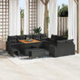 Garden Sofa Set 13 pcs Black Poly Rattan