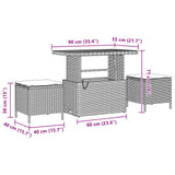 Garden Sofa Set 9 pcs Black Poly Rattan - Extra Image