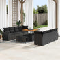 Garden Sofa Set 11 pcs Black Poly Rattan