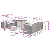 Garden Sofa Set with Cushion 8 pcs Black Poly Rattan - Extra Image