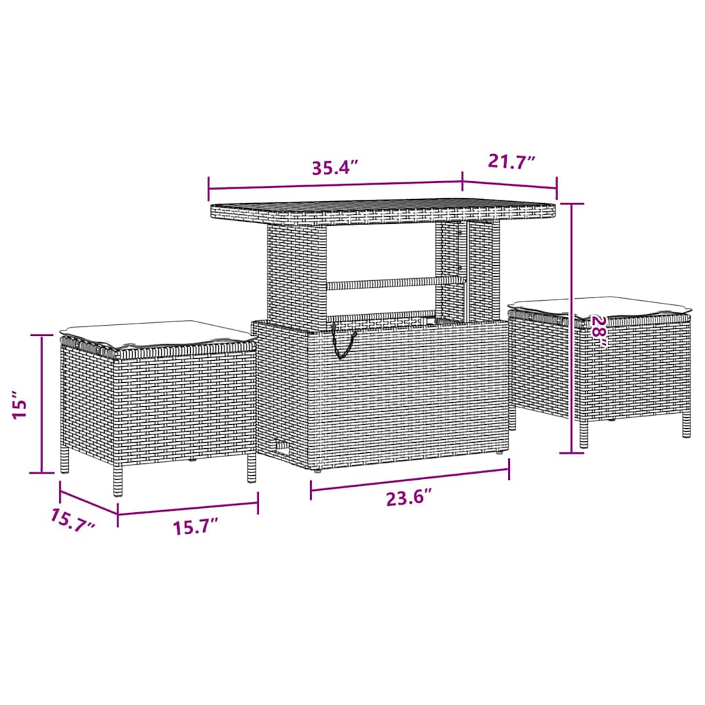 Garden Sofa Set with Cushion 8 pcs Black Poly Rattan