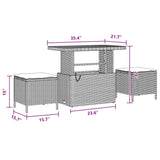 Garden Sofa Set with Cushion 8 pcs Black Poly Rattan - Extra Image