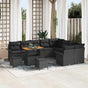 Garden Sofa Set 12 pcs Black Poly Rattan