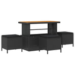 Garden Sofa Set 13 pcs Black Poly Rattan
