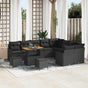 Garden Sofa Set 12 pcs Black Poly Rattan