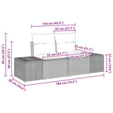 Garden Sofa Set 10 pcs Black Poly Rattan