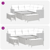 Garden Sofa Set 8 pcs Black Poly Rattan - Extra Image