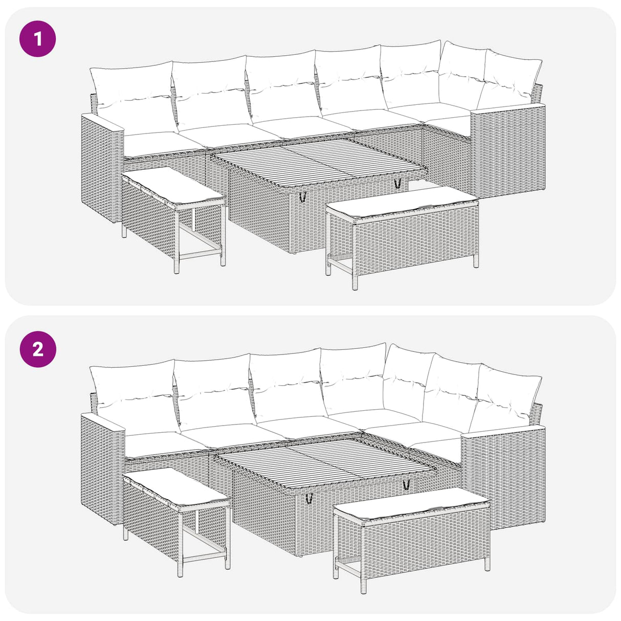 Garden Sofa Set 9 pcs Black Poly Rattan