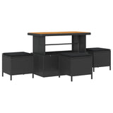 Garden Sofa Set 13 pcs Black Poly Rattan - Top-Down View