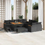 Garden Sofa Set 13 pcs Black Poly Rattan