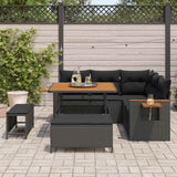 Garden Sofa Set 8 pcs Black Poly Rattan