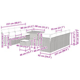 Garden Sofa Set with Cushion 11 pcs Black - Extra Image