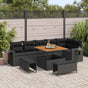 Garden Sofa Set 11 pcs Black Poly Rattan