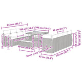 Garden Sofa Set with Storage 11 pcs Black Poly rattan