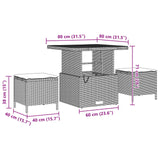 Garden Sofa Set with Cushion with Storage 13 pcs Black - Extra Image