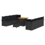 Garden Sofa Set with Cushion with Storage Black 80 x 80 x 71 cm