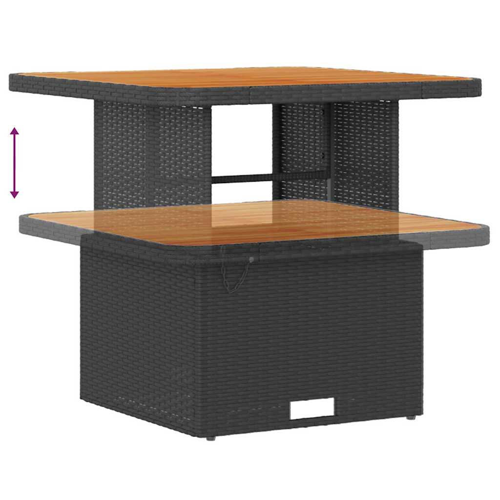 Garden Sofa Set 8 pcs Black and Brown Poly Rattan