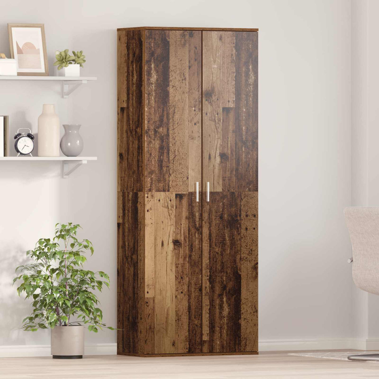 Highboard 70 x 33.5 x 180 cm Engineered Wood Old Wood