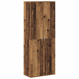 Highboard 70 x 33.5 x 180 cm Engineered Wood Old Wood - Front View