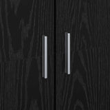 Highboard 70 x 33.5 x 180 cm Engineered Wood Black Oak