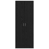 Highboard 70 x 33.5 x 180 cm Engineered Wood Black Oak - Rear View