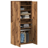 Highboard with Shelf Old Wood 80 x 39 x 178 cm Engineered wood - Side View
