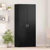 Highboard 80 x 39 x 178 cm Engineered Wood Black oak