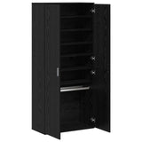 Highboard 80 x 39 x 178 cm Engineered Wood Black oak