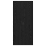 Highboard 80 x 39 x 178 cm Engineered Wood Black oak - Rear View