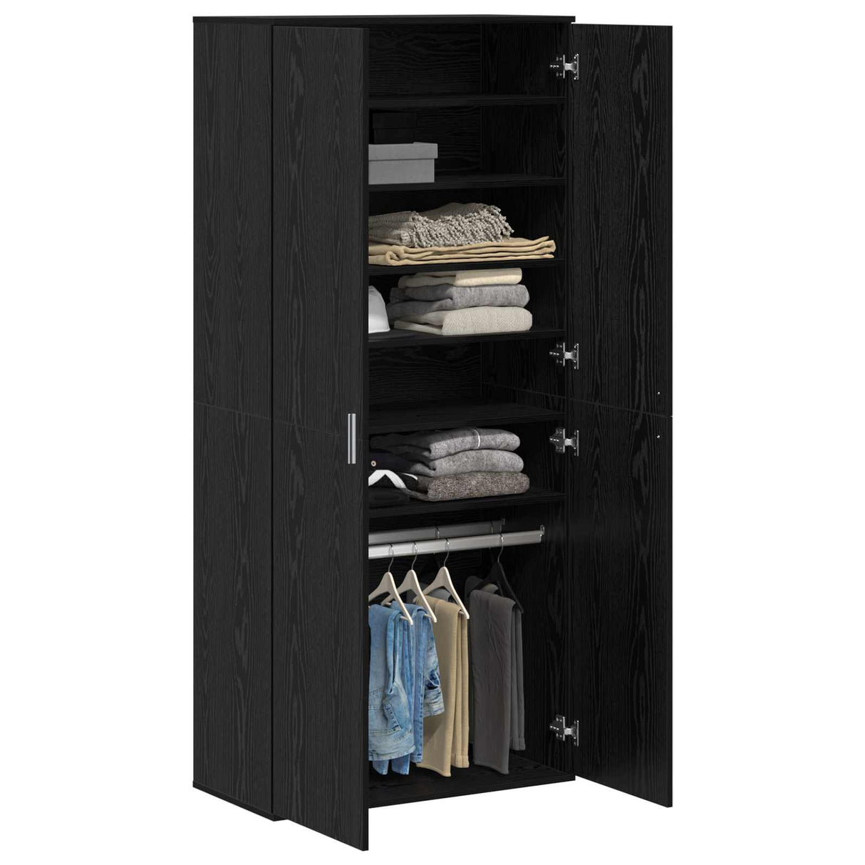 Highboard 80 x 39 x 178 cm Engineered Wood Black oak