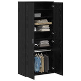 Highboard 80 x 39 x 178 cm Engineered Wood Black oak - Side View