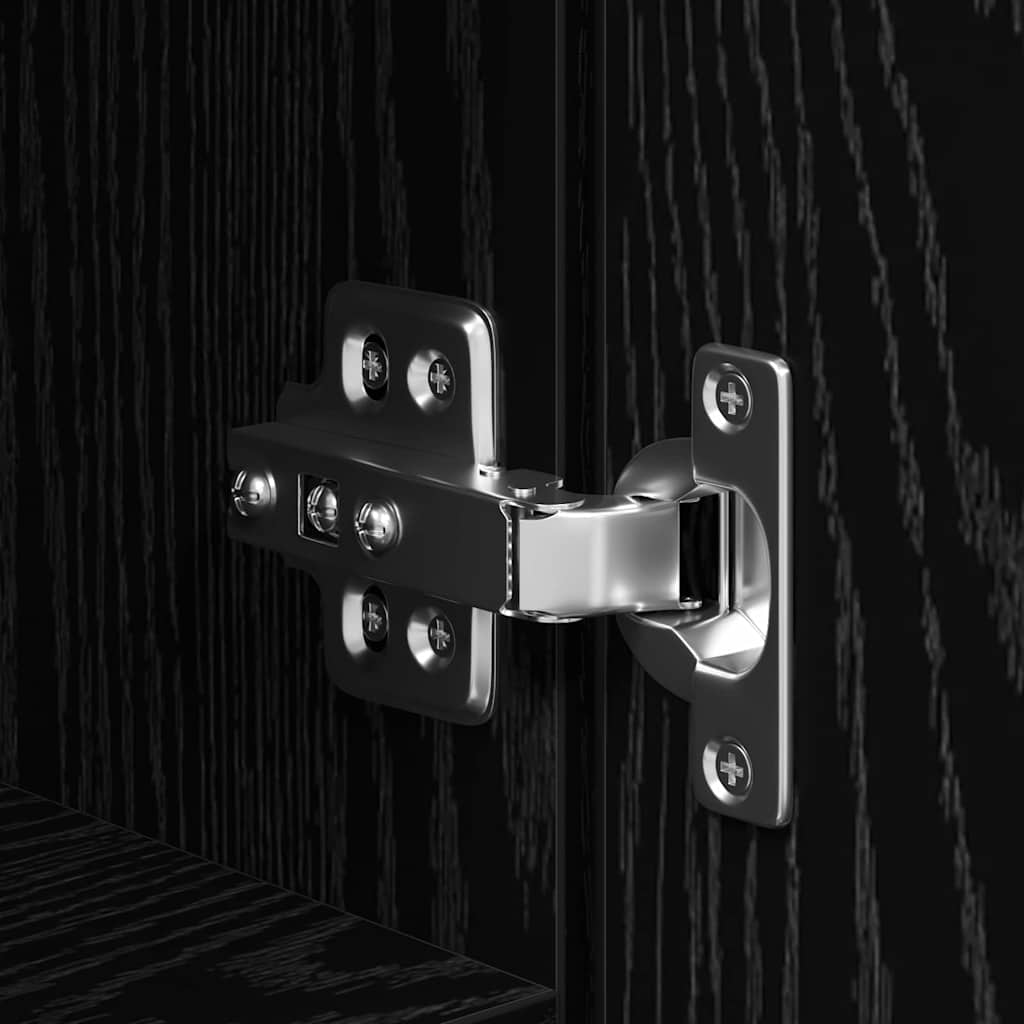 Highboard 2 pcs Black Oak 30 x 42,5 x 185 cm