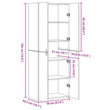 Highboard Artisan oak 70 x 42.5 x 185 cm Engineered wood - Extra Image