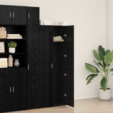 Highboard Black oak 70 x 42.5 x 185 cm Engineered wood - Top-Down View