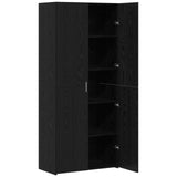 Highboard Black Oak 80 x 42 x 185 cm - Side View