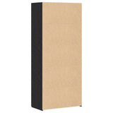 Highboard Black Oak 80 x 42 x 185 cm - Rear View